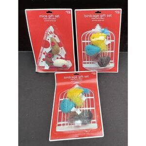 3 New Target Mice & Birdcage gift sets Cat Toys